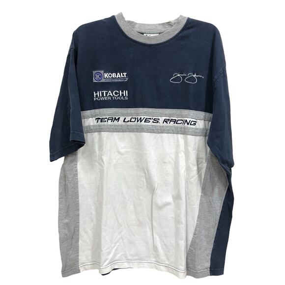 Team Lowe's Racing Mens Shirt NASCAR Jimmie Johnson #48 XL Kobalt Hitachi Blue - Picture 1 of 8